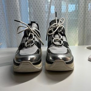 Michael Kors black and silver